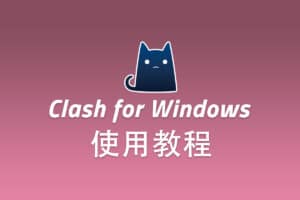 SSR Windows 客户端 Clash for Windows 配置使用教程